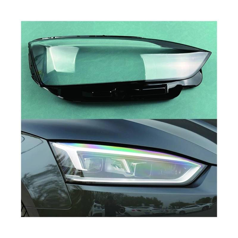 Kompatibel für Audi A5 S5 RS5 2017–2020 Scheinwerferabdeckung, Scheinwerfer-Shell-Maske, transparente Lampenschirmlinse, Auto-Ersatzteile(Right) von LJBaab