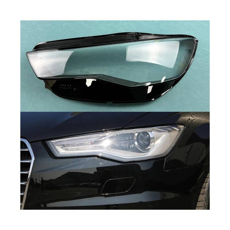 Kompatibel für Audi A6L C7PA 2016 2017 2018 Autozubehör Scheinwerferabdeckung Transparent Lampenschirm Scheinwerfer Shell Objektiv(1 Left) von LJBaab