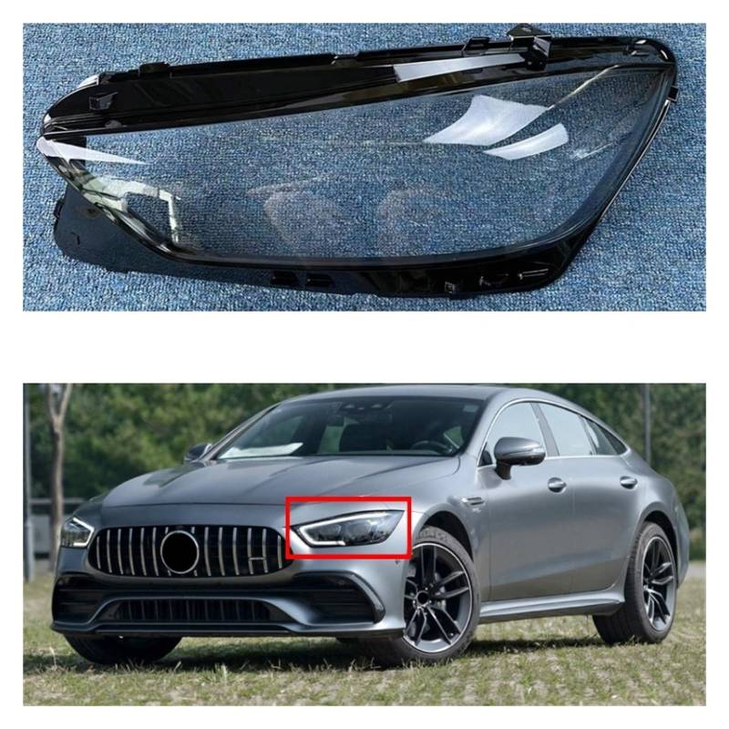 Kompatibel für Benz AMG GT W290 2019 2020 2021 022 GT50 GT53 GT63S Autolichter Shell Transparent PC Material Frontlampenobjektiv(1pcs Left and Right) von LJBaab