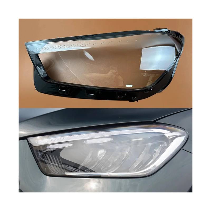 Kompatibel für Benz GLE W167 Scheinwerfer Transparent Lampenschirm Shell Masken Scheinwerfer Abdeckung Objektiv GLE350 GLE450 2024 2025(Left) von LJBaab