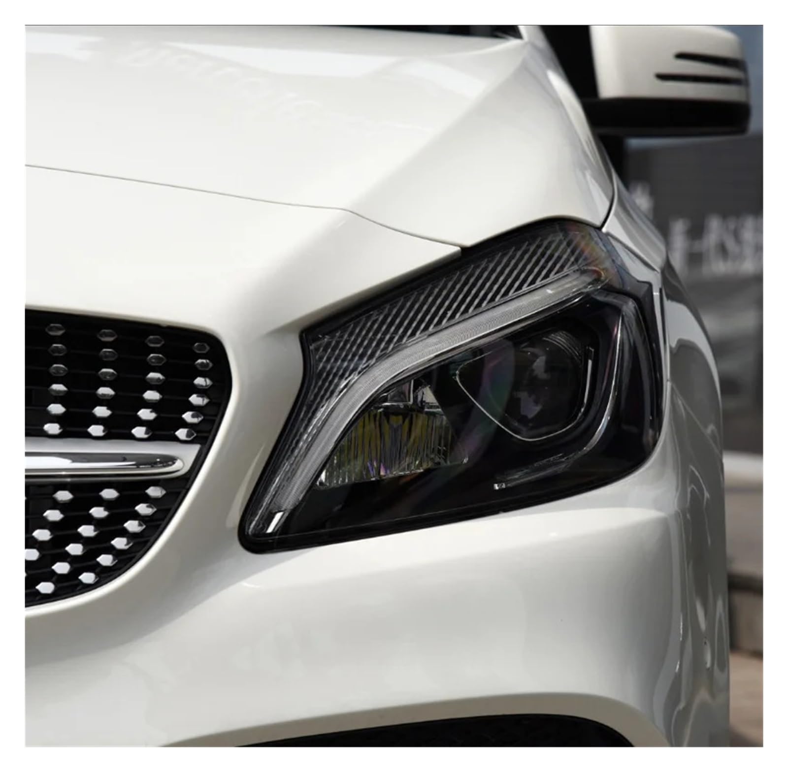 Kompatibel für Benz W176 A-Klasse A180 A200 A260 A45 AMG 2017–2018 Lampenschirme Scheinwerferlinsenabdeckung Scheinwerferschale Glaslampenschale(Left) von LJBaab
