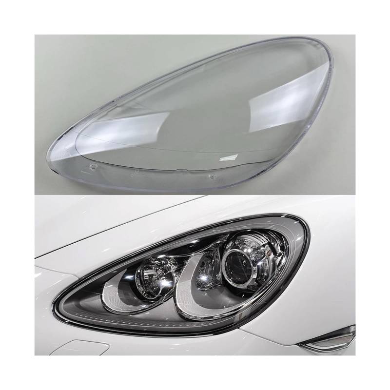 Kompatibel für Cayenne 2011 2012 2013 2014 Frontscheinwerferabdeckung, transparenter Lampenschirm, Scheinwerfer-Shell, Lampenschirm(Left) von LJBaab
