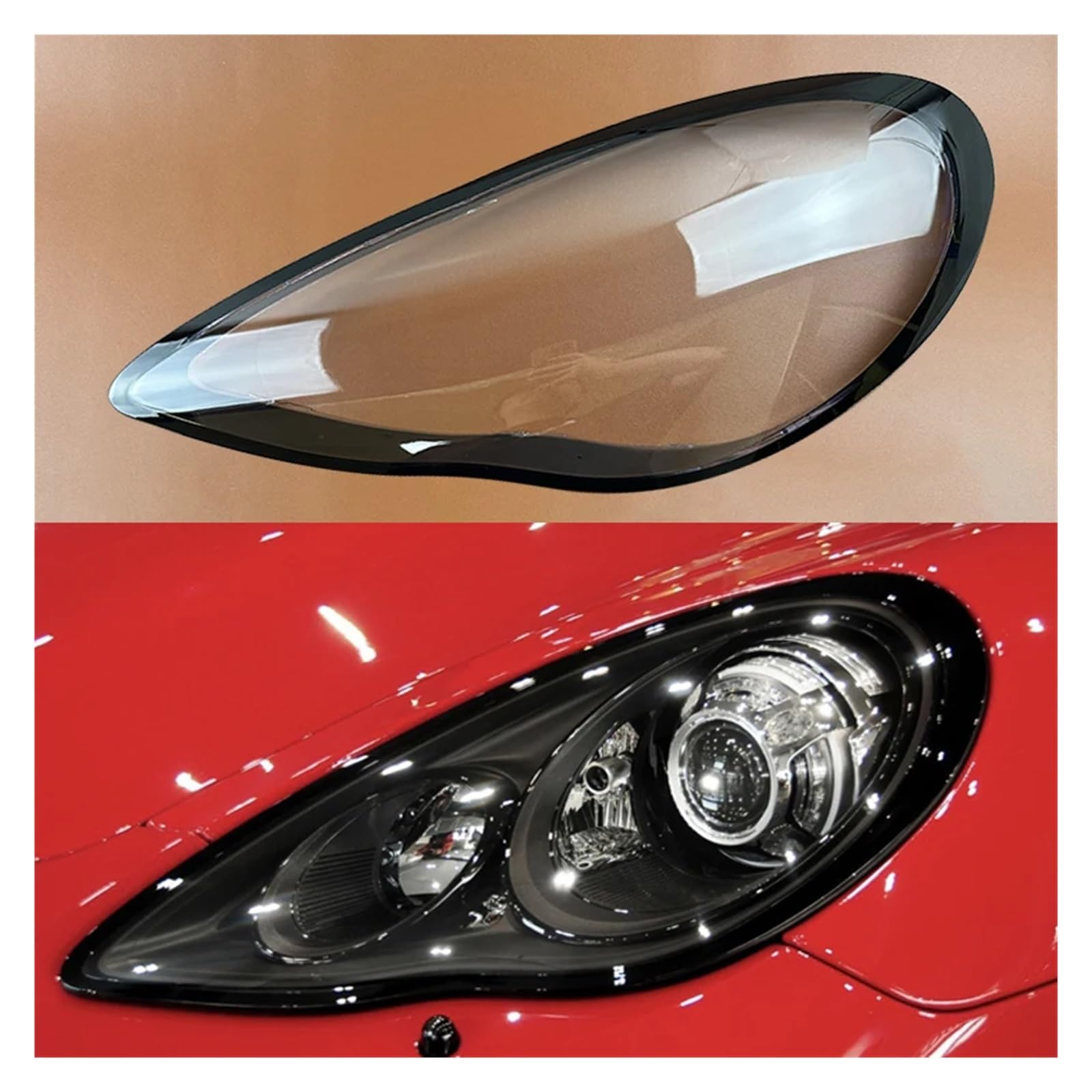 Kompatibel für Panamera 2010 2011 2012 2013 Scheinwerfer Transparent Shell Lampenschirm Lampe Schatten Front Scheinwerfer Abdeckung Objektiv(Left) von LJBaab