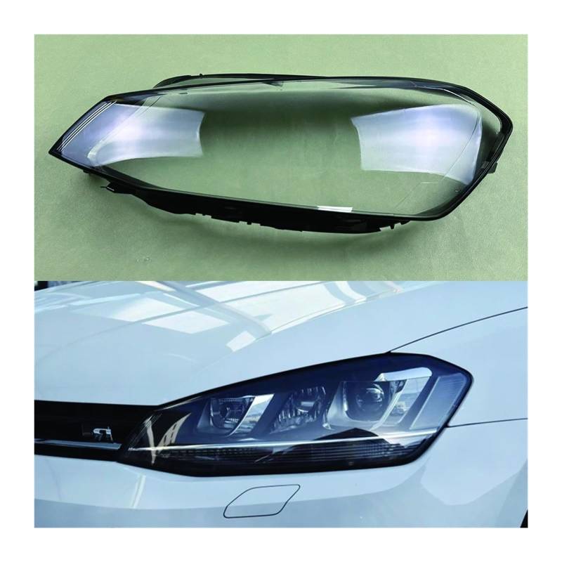 Kompatibel für VW Golf 7 MK7 GTI 2014–2017 Auto-Frontscheinwerfer-Abdecklinse, Glas, Scheinwerfer, transparente Lampenschirm-Lampenschalenmasken(Left) von LJBaab