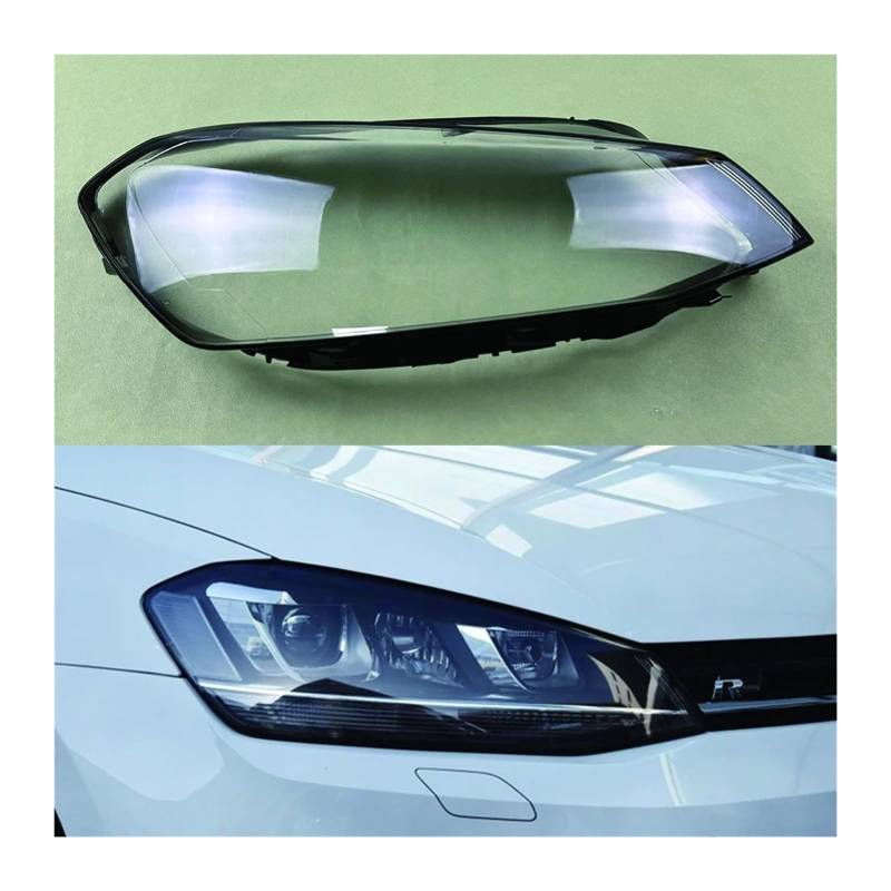 Kompatibel für VW Golf 7 MK7 GTI 2014–2017 Auto-Frontscheinwerfer-Abdecklinse, Glas, Scheinwerfer, transparente Lampenschirm-Lampenschalenmasken(Right) von LJBaab