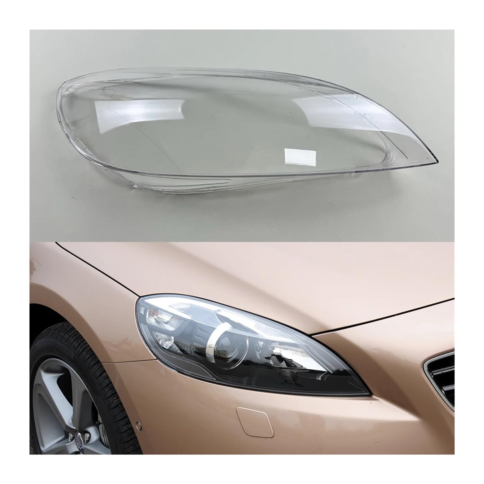 Kompatibel für Volvo V40 2013–2016. Transparente Frontscheinwerfer-Lampenabdeckung. Scheinwerfergehäuselinse ersetzt den Original-Lampenschirm.(1pcs right side) von LJBaab