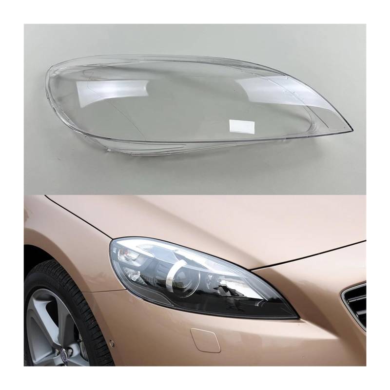 Kompatibel für Volvo V40 2013–2016. Transparente Frontscheinwerfer-Lampenabdeckung. Scheinwerfergehäuselinse ersetzt den Original-Lampenschirm.(1pcs right side) von LJBaab