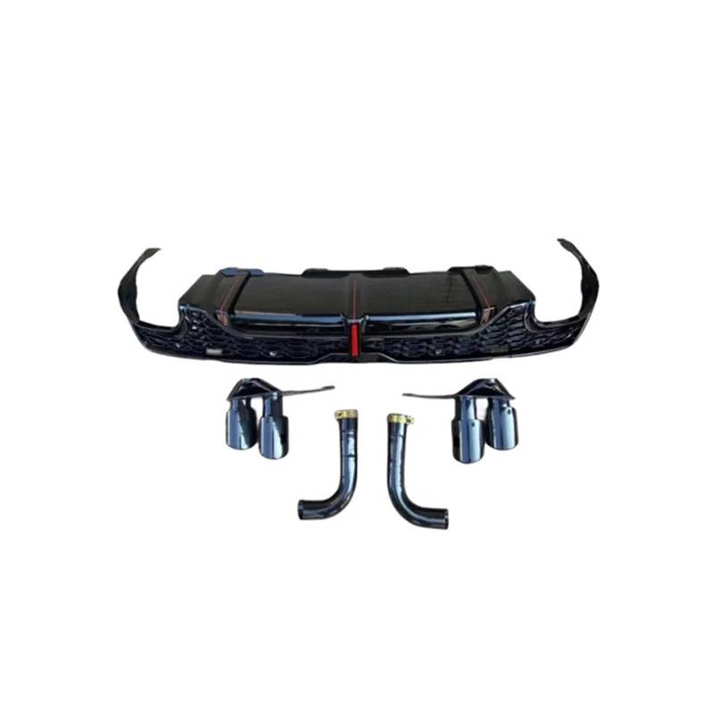 Lippen-Heckspoiler for Autoteile Q7 Body Kit RSQ7 Heck Stoßfänger Diffusor kompatibel for Audi RSQ7 Heck Lippenspitze 2020-2023(BLACK B) von LJBaab