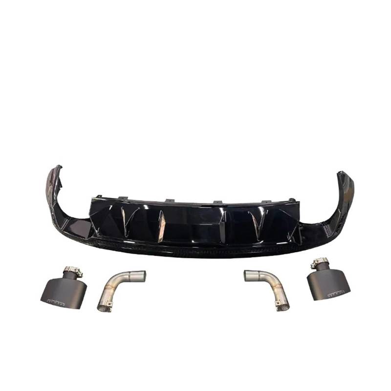 Q5 MTM-Stil Heckdiffusor kompatibel for Audi Q5 SUV 2021 2022 2023 Modifikation PP Material S-Line Q5 MTM Hecklippe mit Spitze Kit von LJBaab