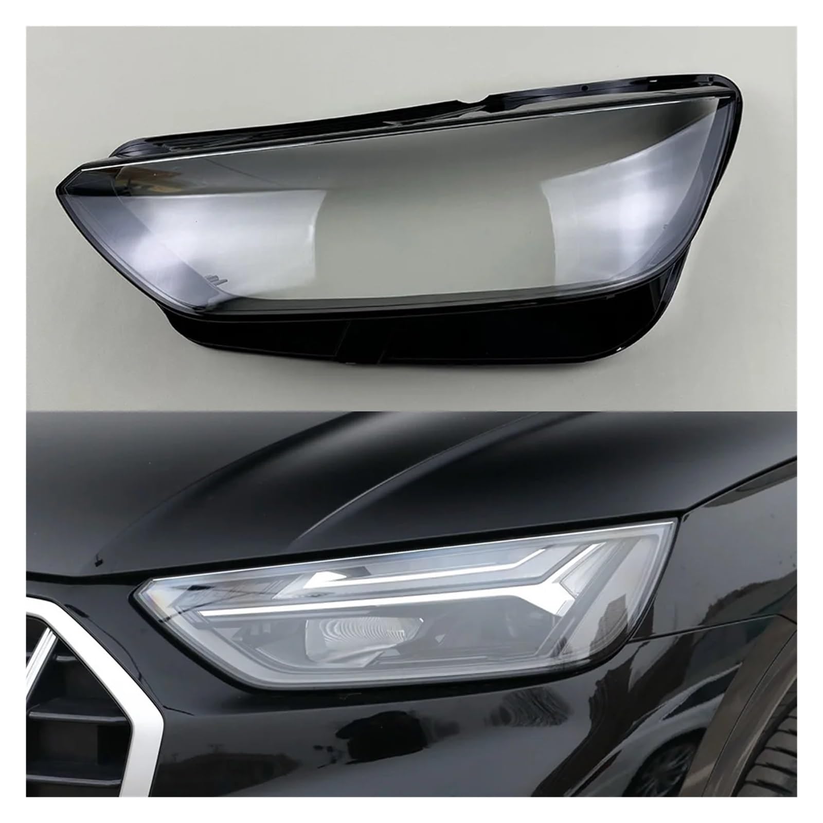 Scheinwerfer Transparent Lampenschirm Scheinwerfer Lampenschale Ersetzen Original Objektiv Abdeckung Kompatibel Für Audi Q5 Q5L 2021 2022 2023(Left style B) von LJBaab