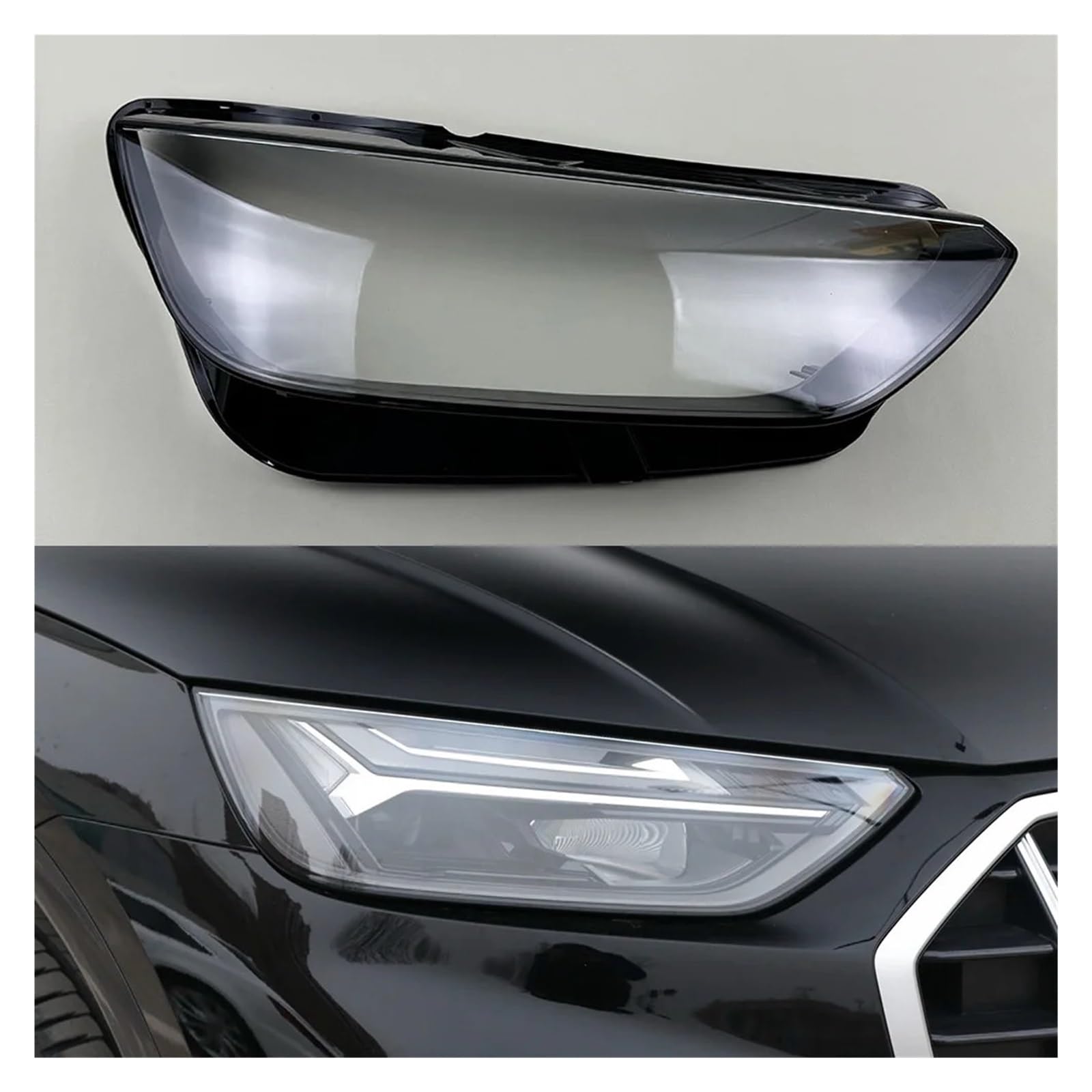Scheinwerfer Transparent Lampenschirm Scheinwerfer Lampenschale Ersetzen Original Objektiv Abdeckung Kompatibel Für Audi Q5 Q5L 2021 2022 2023(Right style B) von LJBaab
