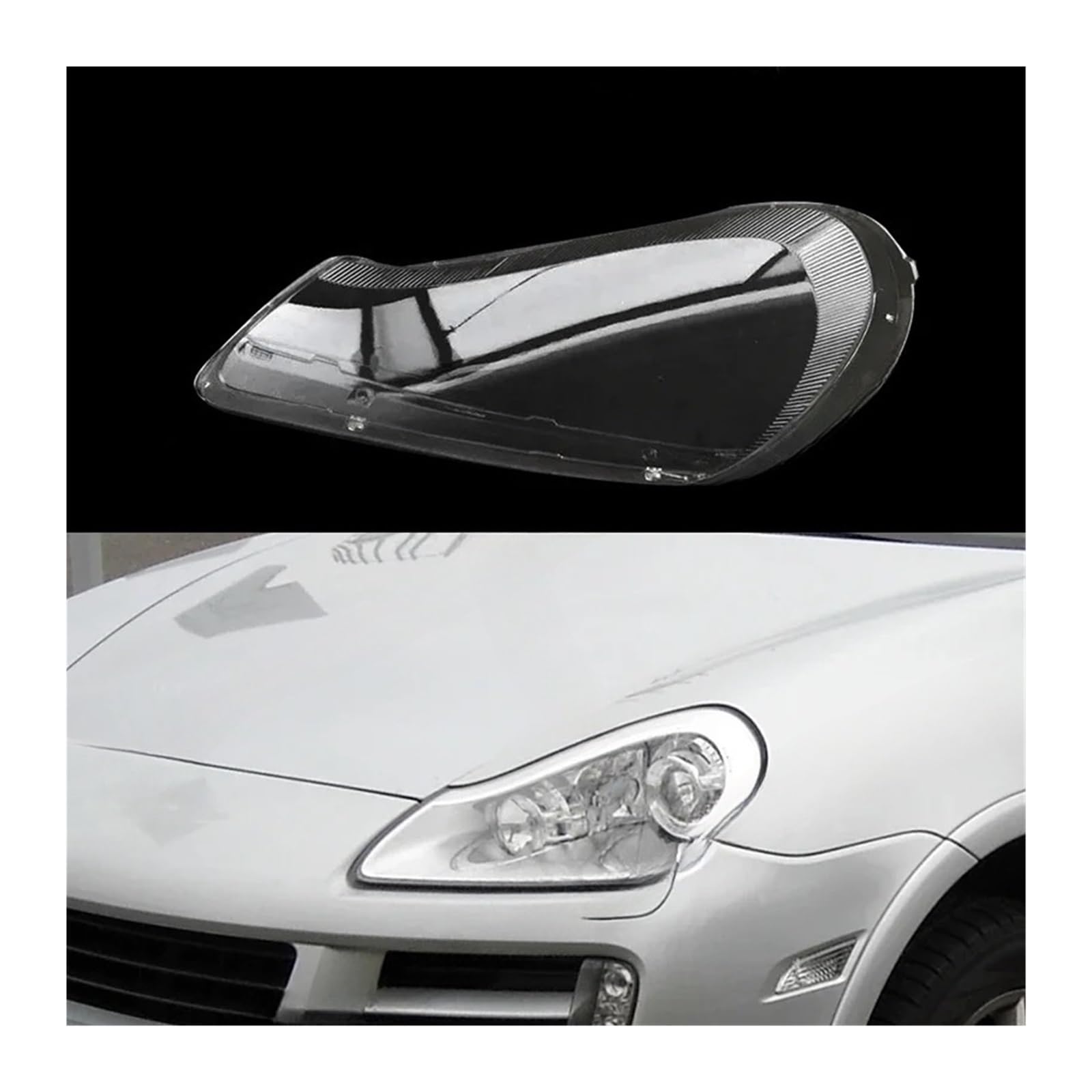 Scheinwerferabdeckung Kompatibel Für Cayenne S GTS E1 9PA 955 957 08-10 Transparentes Gehäuse Frontscheinwerfer Linsenschale Glaslampenabdeckung(Left) von LJBaab