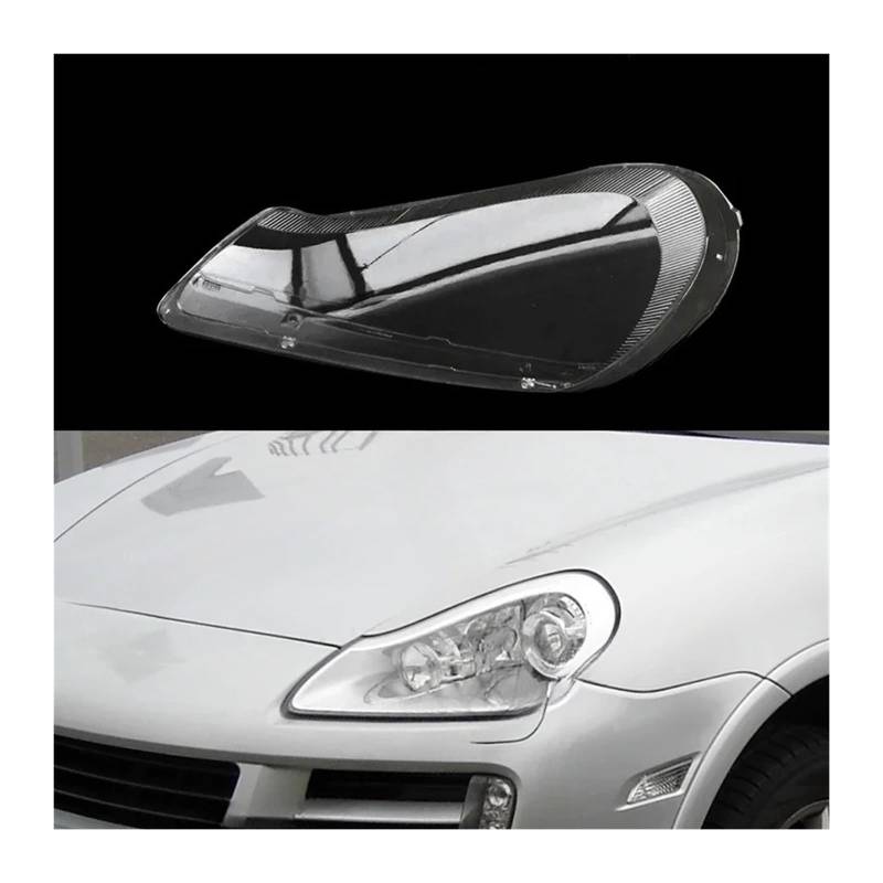 Scheinwerferabdeckung Kompatibel Für Cayenne S GTS E1 9PA 955 957 08-10 Transparentes Gehäuse Frontscheinwerfer Linsenschale Glaslampenabdeckung(Left) von LJBaab