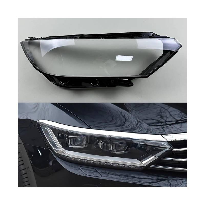 Scheinwerferabdeckung Objektiv Transparent Lampenschirm Scheinwerfer Shell Kompatibel Für VW Magotan Passat B8 2017 2018 2019 LED(Right) von LJBaab