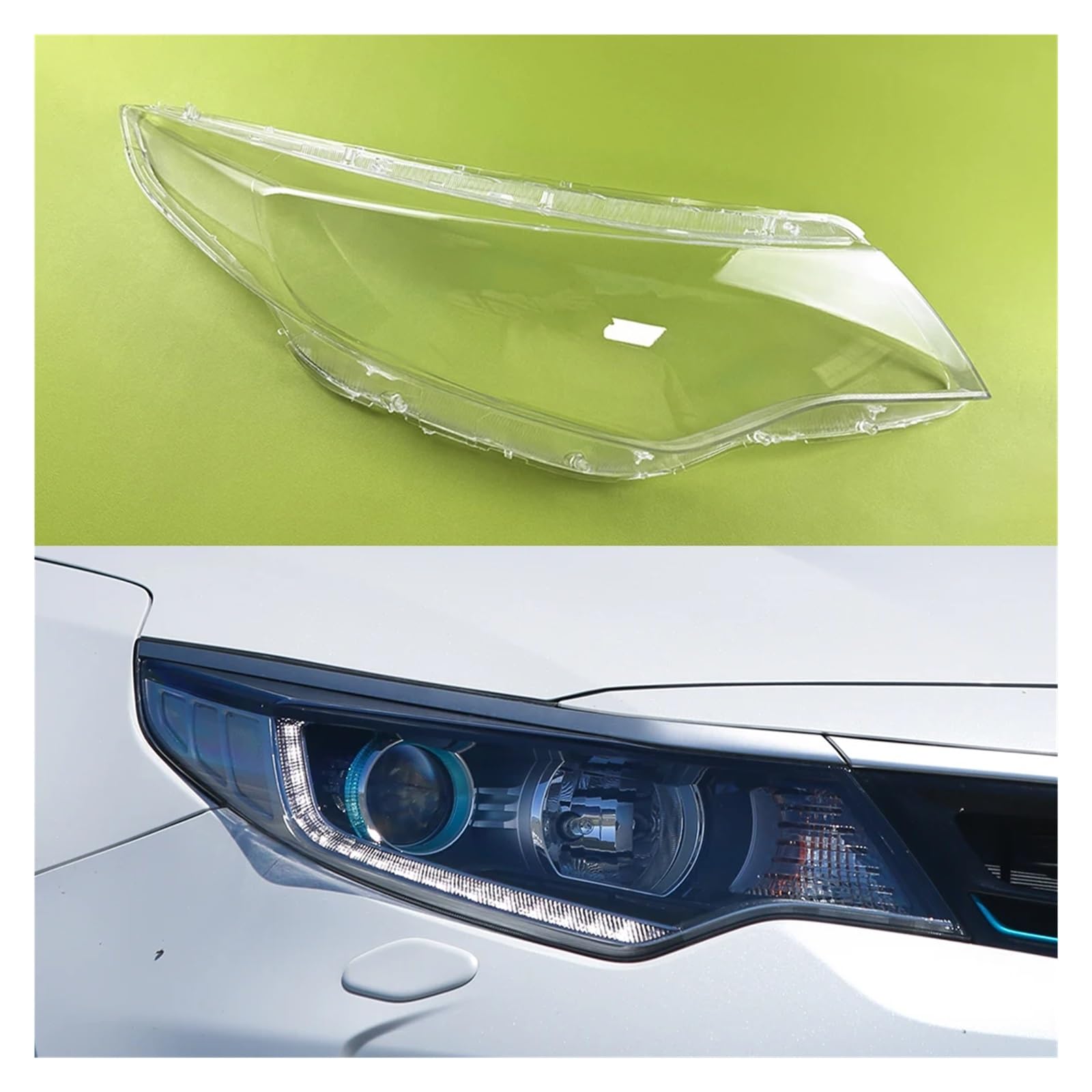 Scheinwerferlampengehäuse, Scheinwerferabdeckung, transparenter Lampenschirm, ersetzt Originallinse, kompatibel für Kia K5 2016 2017 2018 2019(Right) von LJBaab