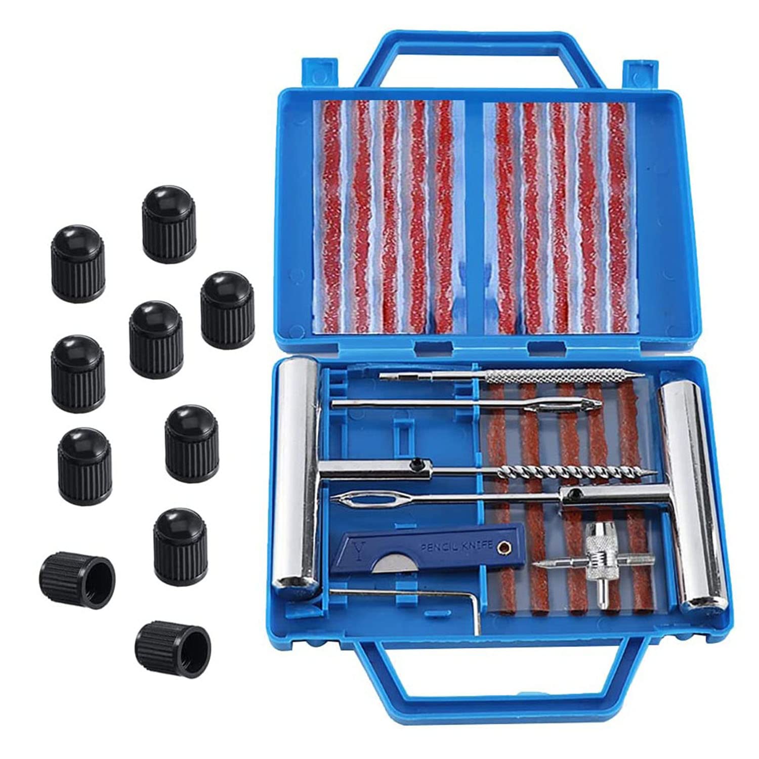 32 Stück Auto Reifen Flickzeug, Reifenreparaturset, Reifen-Reparatur-Set, Reifen Reparaturset, für PKW, Motorrad, LKW, ATV, Traktor usw 32 Stück Auto Reifen Flickzeug, Reifenreparaturset, Reifen-Reparatur-Set, Reifen Reparaturset, für PKW, Motorrad, LKW, ATV, Traktor usw von LJCC