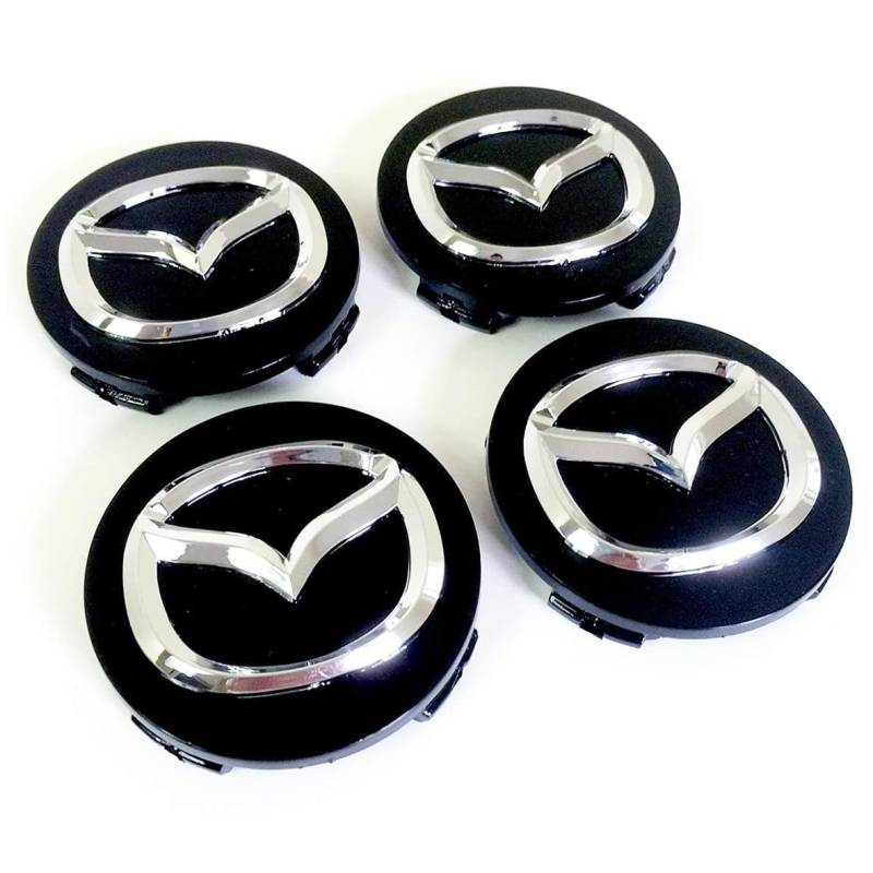 4 Stück Auto Nabenkappen für Mazda 2 3 6 CX-3 CX-30 CX-5 CX-50 CX-60 CX-7 CX-8 CX-9 MX-5 MX-30,Radnaben Ersatzrad Abdeckungen Felgendeckel Radnabenabdeckung Radmutterkappen Wasserdicht Felgen Zubehör von LJJWIW