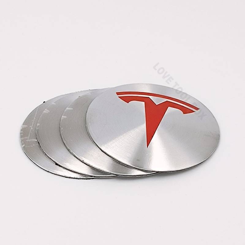 4 Stück Auto Nabenkappen für Tesla Model 3 Y S X 56MM,Radnaben Ersatzrad Abdeckungen Felgendeckel Radnabenabdeckung Radmutterkappen Wasserdicht Felgen Zubehör,B von LJJWIW