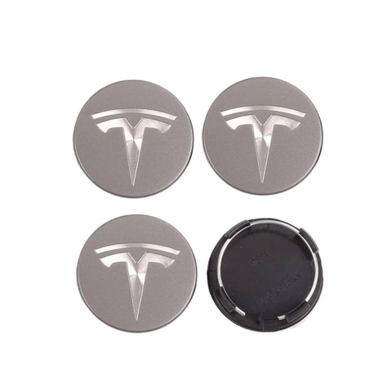 4 Stück Auto Nabenkappen für Tesla Model S Model X Model 3 Model Y 56MM,Radnaben Ersatzrad Abdeckungen Felgendeckel Radnabenabdeckung Radmutterkappen Wasserdicht Felgen Zubehör,E von LJJWIW
