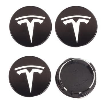 4 Stück Auto Nabenkappen für Tesla Model X Model S Model 3 Model Y 56 MM,Radnaben Ersatzrad Abdeckungen Felgendeckel Radnabenabdeckung Radmutterkappen Wasserdicht Felgen Zubehör,A von LJJWIW