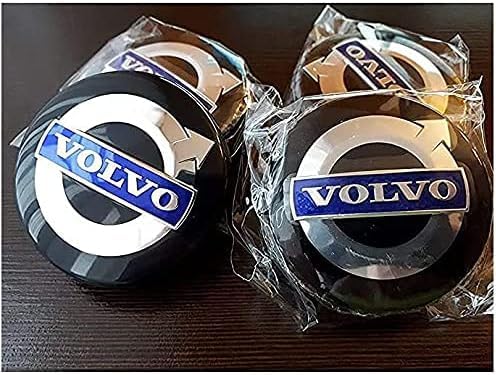 4 Stück Auto Nabenkappen für Volvo C30 C70 S40 V50 S60 V60 V70 S80 XC90 64mm,Radnaben Ersatzrad Abdeckungen Felgendeckel Radnabenabdeckung Radmutterkappen Wasserdicht Felgen Zubehör von LJJWIW
