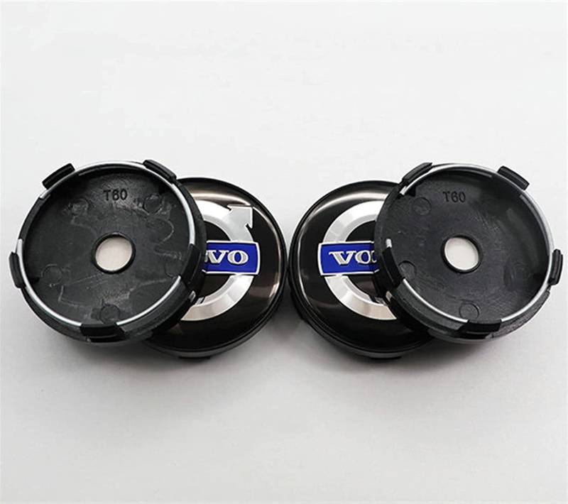 4 Stück Auto Nabenkappen für Volvo S40 S60L S80L XC60 XC90 60cm,Radnaben Ersatzrad Abdeckungen Felgendeckel Radnabenabdeckung Radmutterkappen Wasserdicht Felgen Zubehör,C von LJJWIW