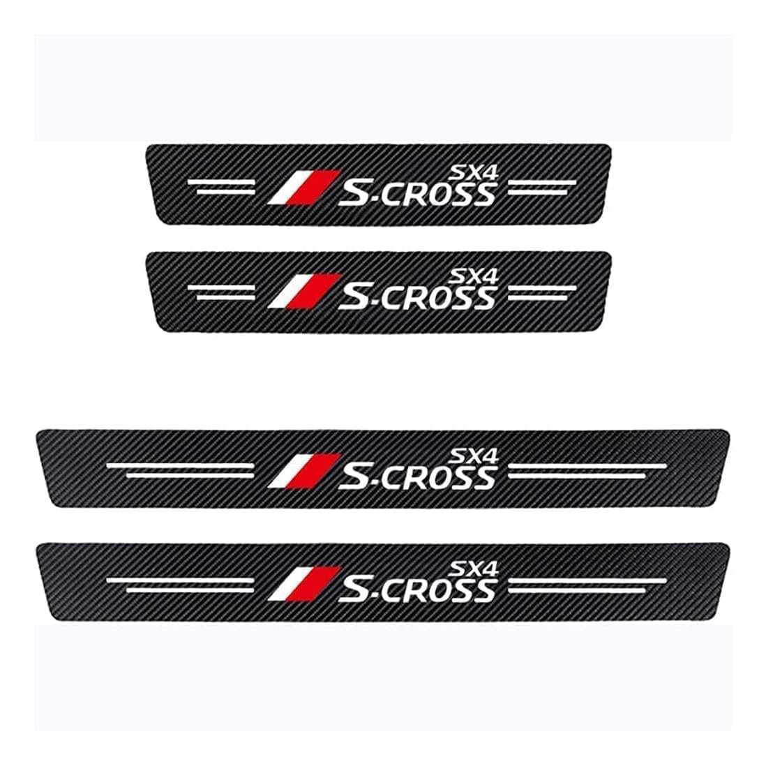LJLBFB 4 Stück Einstiegsleisten Schutz für Suzuki S-Cross SX4, Autotürschwellenschutzleiste Leder Klebefolie, Verschleißfest Carbon Folie Auto Ladekantenschutz LJLBFB 4 Stück Einstiegsleisten Schutz für Suzuki S-Cross SX4, Autotürschwellenschutzleiste Leder Klebefolie, Verschleißfest Carbon Folie Auto Ladekantenschutz von LJLBFB
