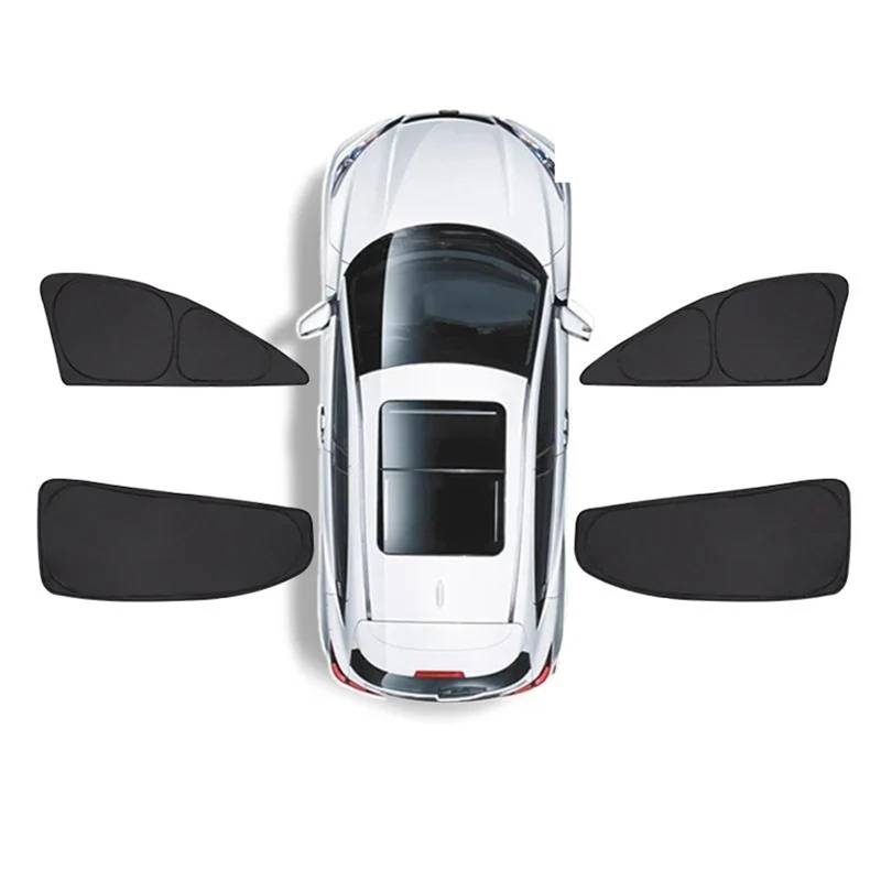 Auto Seitenfenster Sonnenschutz für Skoda Karoq Extended Axle 2018-2024, UV-Schutz für Seitenscheiben Vorne Hinten Atmungsaktive Mesh-Abdeckung,4 PCS Front Rear von LJWAN