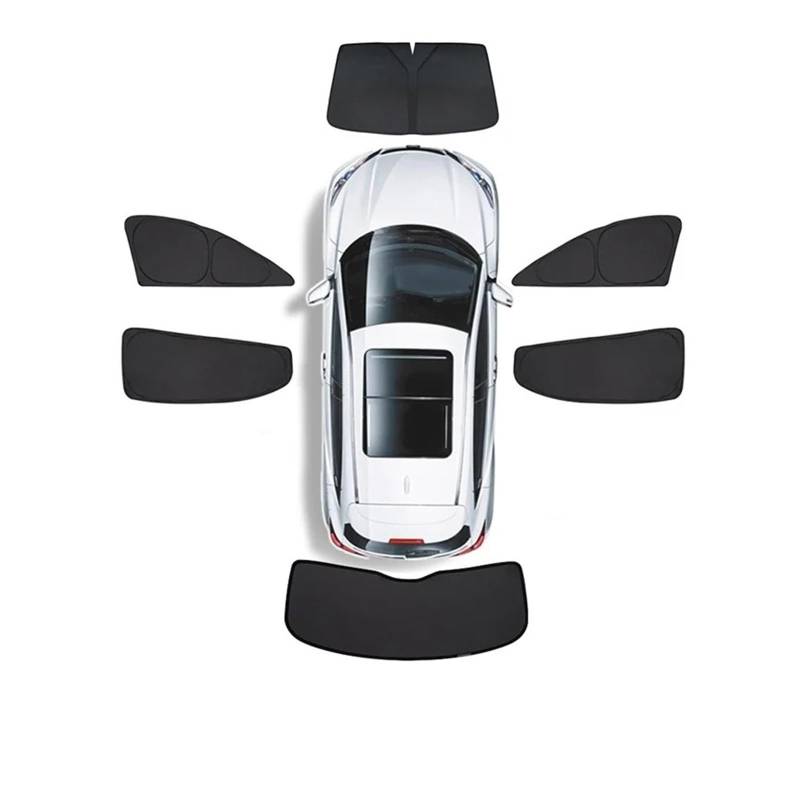 Auto Seitenfenster Sonnenschutz für Toyota Prado Middle East Edition 2010-2023, UV-Schutz für Seitenscheiben Vorne Hinten Atmungsaktive Mesh-Abdeckung,6 PCS Full von LJWAN
