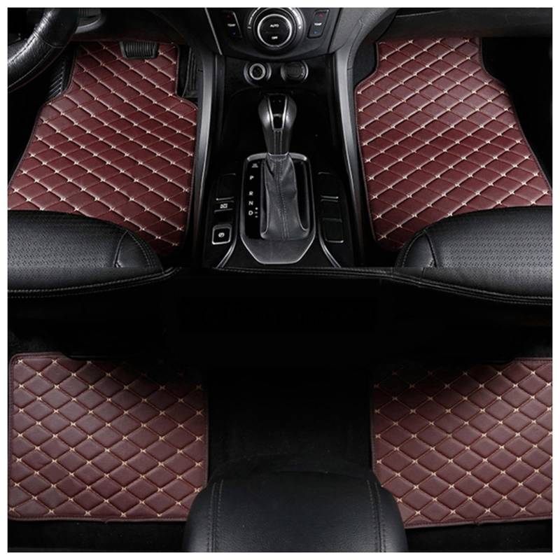 Leder Auto Fußmatten Set für Land Rover Range Rover Sport 2010-2013(with Computer Box,Light Square), Allwetter Autoteppich Wasserdicht rutschfest Passgenaue Fahrermatten Vorne und Hinten von LJWAN