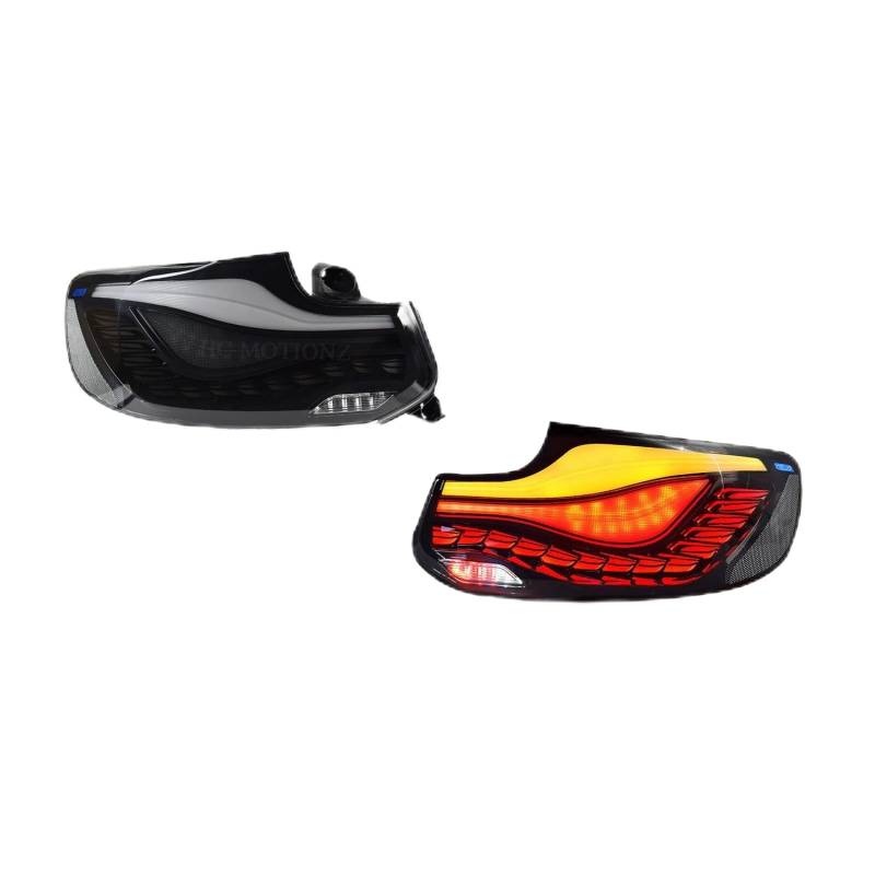 Auto-Rücklicht für BMW 2 Series F22 F23 F87 2014-2021, bieten gute Sichtbarkeit,Autoteile,All tea black background A Pair von LJYBOOMWW
