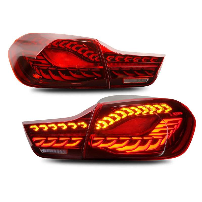 Auto-Rücklicht für BMW 4 Series F32 F33 F36 F82 F83 2013-2020, bieten gute Sichtbarkeit,Autoteile,Red A Pair von LJYBOOMWW