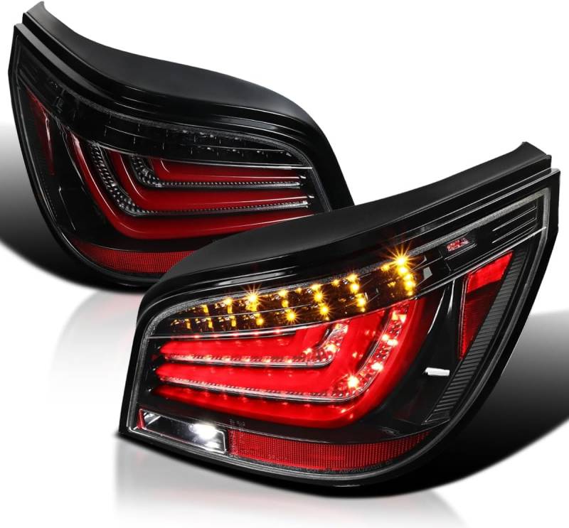 Auto-Rücklicht für BMW 5-Series E60 4 Door 2004-2007, bieten gute Sichtbarkeit,Autoteile,Black A Pair von LJYBOOMWW