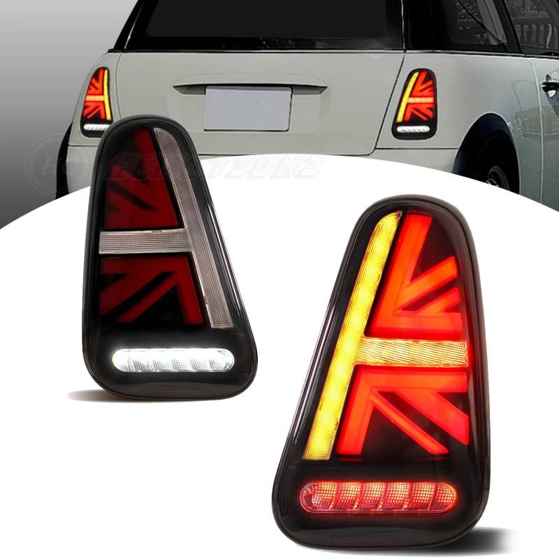 Auto-Rücklicht für BMW MINI Cooper S R50 R52 R53 2001-2006, bieten gute Sichtbarkeit,Autoteile,Red A Pair von LJYBOOMWW