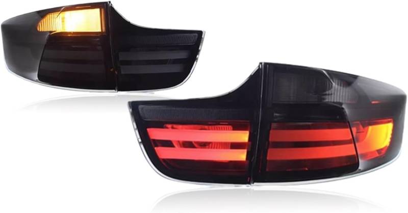 Auto-Rücklicht für BMW X6 E71 2008-2014, bieten gute Sichtbarkeit,Autoteile,Smoked black A Pair von LJYBOOMWW