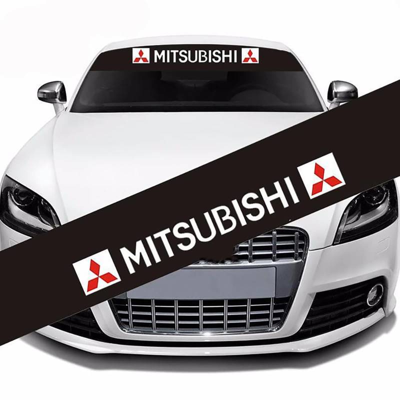 Auto Windschutzscheibenaufkleber, für Mitsubishi Eclipse Cross 2018-2023 Windschutzscheibe Sonnenblende Streifen Autofenster Aufkleber Blendfreie Aufkleber von LKILFUWX