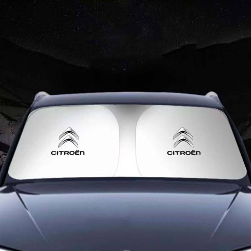 Sonnenschutz Auto Frontscheibe, Für Citroen DS3 DS4 DS5 DS6 DS7 C1 C2 C3 C4 C5 UV-Schutz Wärmeisolierter Sonnenschirm Auto Windschutzscheibe Sonnenschirm Regenschirm von LKILFUWX