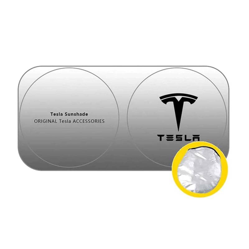 Sonnenschutz Auto Frontscheibe, Für Tesla Model 3 Model Y 2016–2023 UV-Schutz Wärmeisolierter Sonnenschirm Auto Windschutzscheibe Sonnenschirm Regenschirm von LKILFUWX