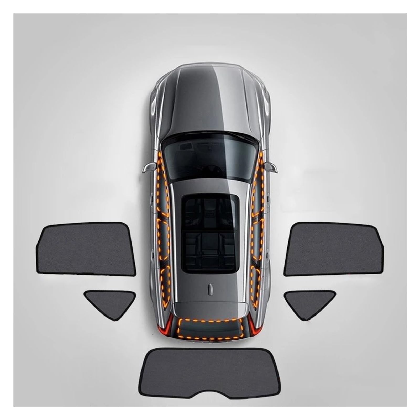 Auto Seitenfenster Sonnenschutz Auto Sonnenblende Fenster Windschutzscheibe Abdeckung Sonnenschirm Vorhang Mesh Schatten Für Mazda 6 Für Wagon Für Touring 2014-2018 2019 2020 2021(5Pcs Back) von LKRGBXA