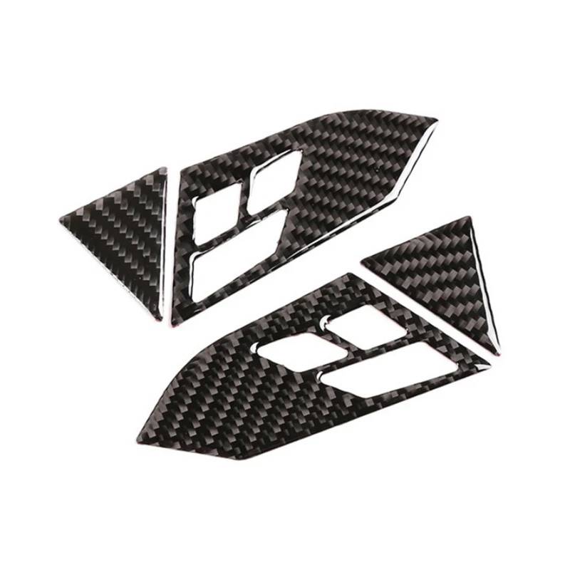 Cubierta Interior Automóvil Panel Für 5 Series E60 E61 2004 2005 2006 2007-2010 Carbon Faser Auto Lenkrad Panel Schalter Taste Rahmen Abdeckung Aufkleber Trim Decoración Coche von LKRGBXA