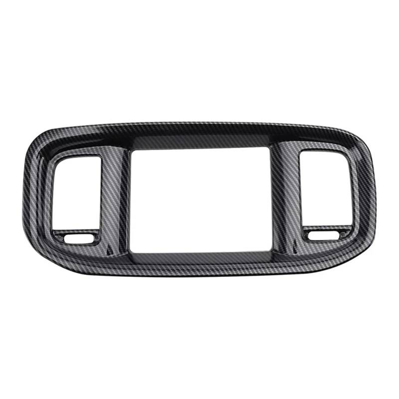 Cubierta Interior Automóvil Panel Für Dodge Für Charger 2015-2024 ABS Carbonfaser-Look Armaturenbrett-Aufkleber Verkleidung DVD-Navigationsbildschirm Rahmenabdeckung Autozubehör Decoración Coche von LKRGBXA