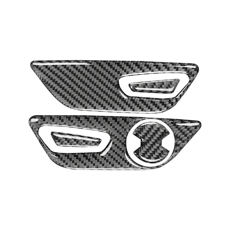 Cubierta Interior Automóvil Panel Für Ford Für Mustang GT 2015-2021 Autozubehör Carbon Fiber Innenausstattung Autositz Einstellknopf Panel Rahmenverkleidung Aufkleber Dekor Decoración Coche von LKRGBXA