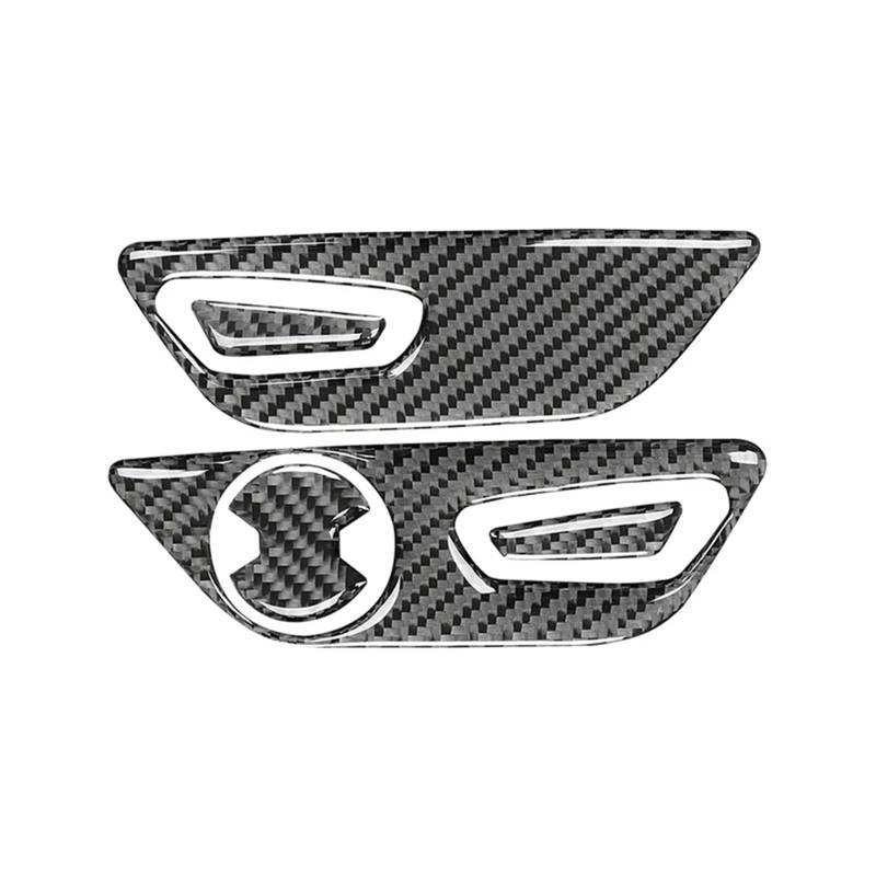 Cubierta Interior Automóvil Panel Für Ford Für Mustang GT 2015-2021 Autozubehör Carbon Fiber Innenausstattung Autositz Einstellknopf Panel Rahmenverkleidung Aufkleber Dekor Decoración Coche von LKRGBXA