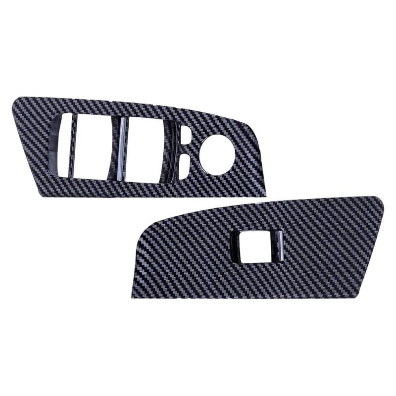 Cubierta Interior Automóvil Panel Für G30 G31 G38 5 Serie 2018 2019 2020 2021 LHD/RHD 2 Stücke Carbon Fiber ABS Auto Innen Vorne Fenster Schalter Schloss Abdeckung Trim Decoración Coche von LKRGBXA