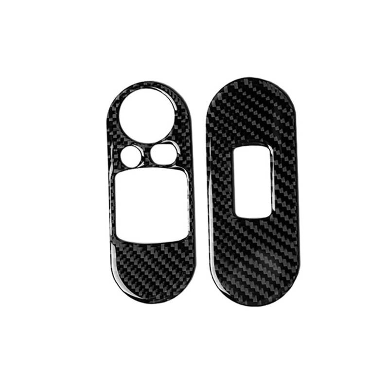 Cubierta Interior Automóvil Panel Für Mini Für Cooper S 3DR F56 Kohlefaser Auto Innentür Fensterheber Schalter Knopf Panel Rahmen Schutzabdeckung Verkleidung 2St Decoración Coche von LKRGBXA