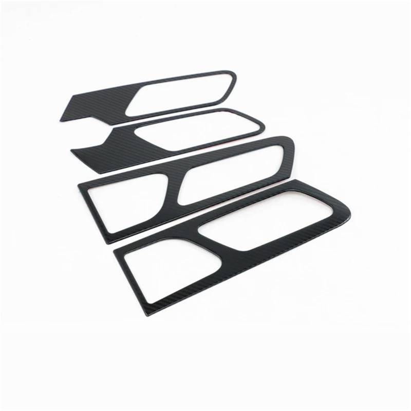 Cubierta Interior Automóvil Panel Für Peugeot 2008 2020 2021 2022 Edelstahl Carbon Fiber Style Trim Innentürgriffabdeckung Autozubehör Decoración Coche von LKRGBXA