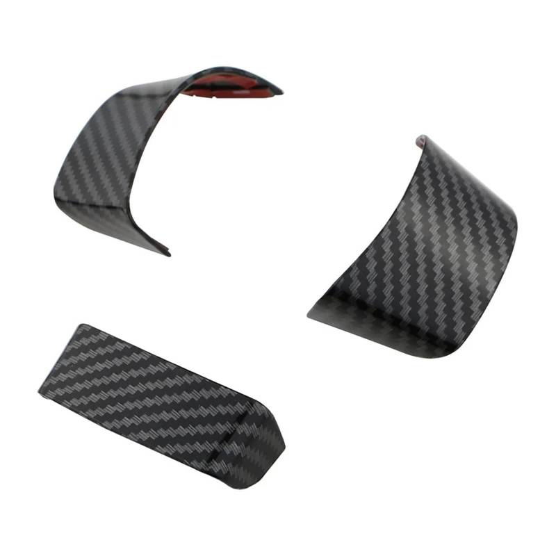Cubierta Interior Automóvil Panel Für VW Für Golf 5 MK5 Für Passat B6 Für Jetta Für Tiguan 2007-2011 ABS Auto Lenkradverkleidung Paillettenabdeckung Einsatz 3St Decoración Coche von LKRGBXA