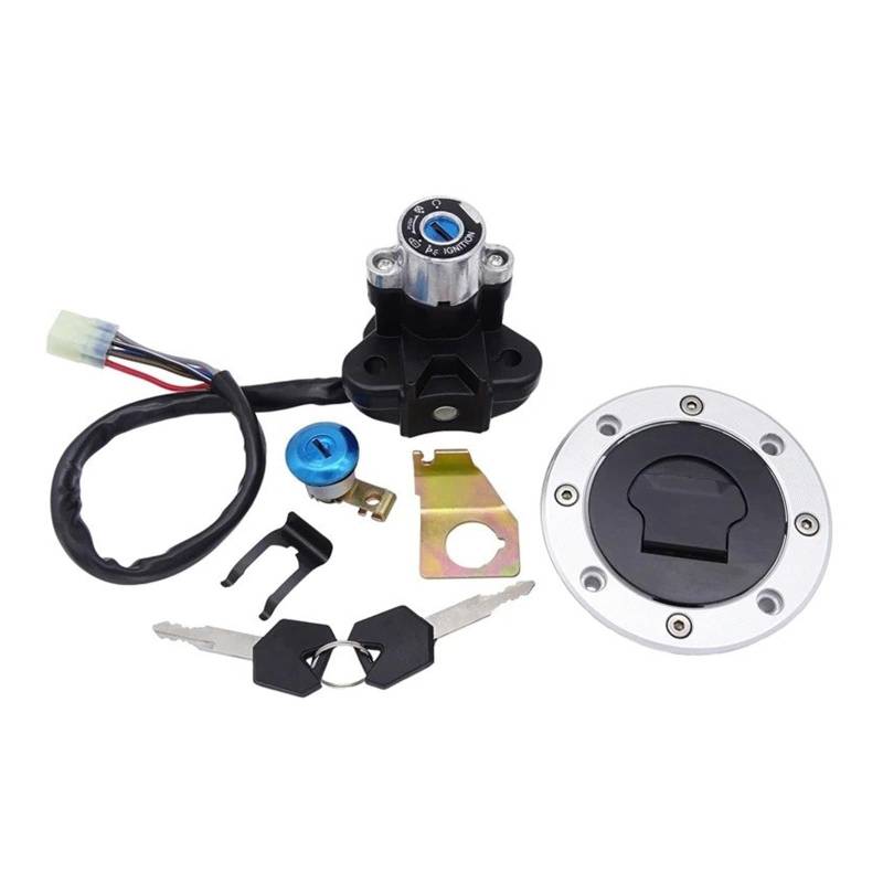 Motorradzündgerät Motorrad Lockset Zündschloss Kraftstoff Tankdeckel Cover Lock Key Set Für Suzuki Für GSXR1300 SV650 GSXR 600 750 1000 SV1000 K4-K7 Zündspule von LKRGBXA