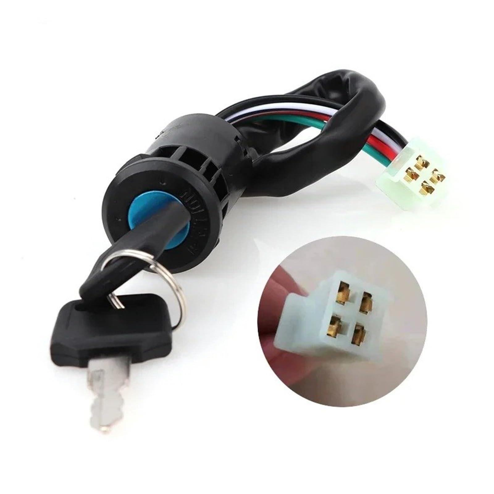 Motorradzündgerät Universal 4 Pin Lock Schlüssel Zündung Schalter Ersatz Für 50cc 70cc 90cc 110cc 125cc ATV Kart Quad Bike Zündspule(C) von LKRGBXA