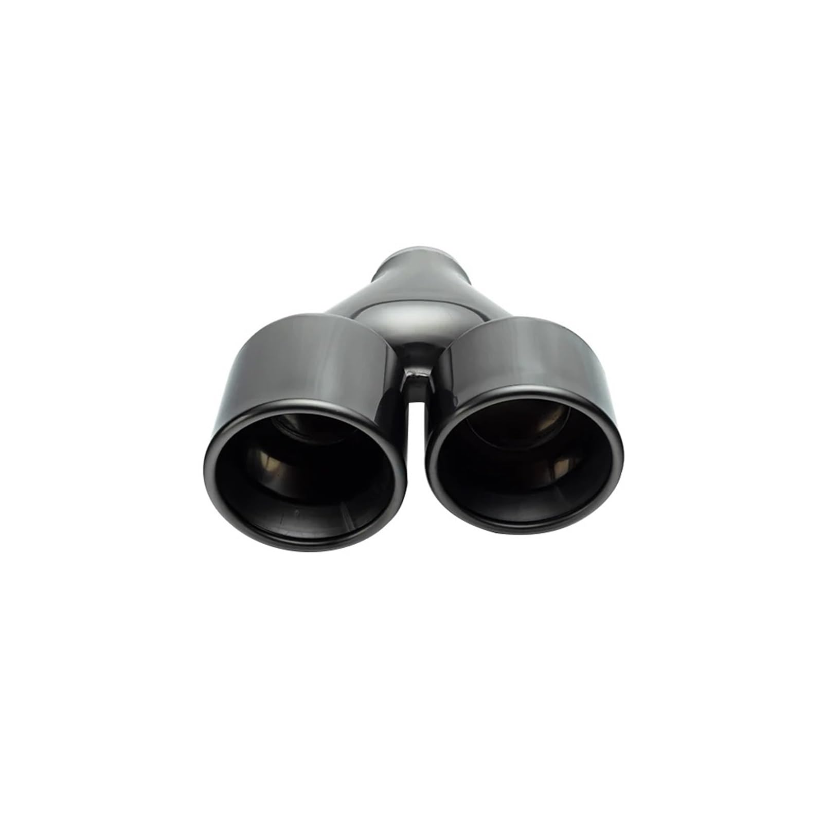 Schalldämpfer Spitze 1 PCS Auto Auspuffrohr 63mm Einlass 102mm Auslass Edelstahl Schwarz Rollrand Dual Auspuffspitzen Auspuffblende Auto von LKRGBXA